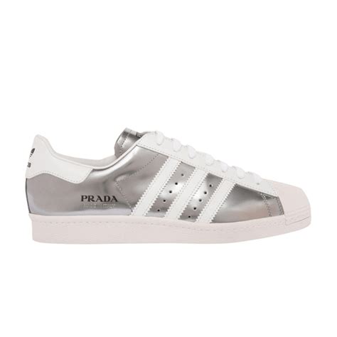 prada superstar silver metallic